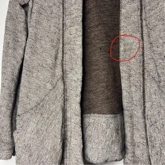 Kuhl Small Nova Wrap Open Front Knit Cardigan Wool Blend Sweater Athleisure Flaw - Picture 2 of 7